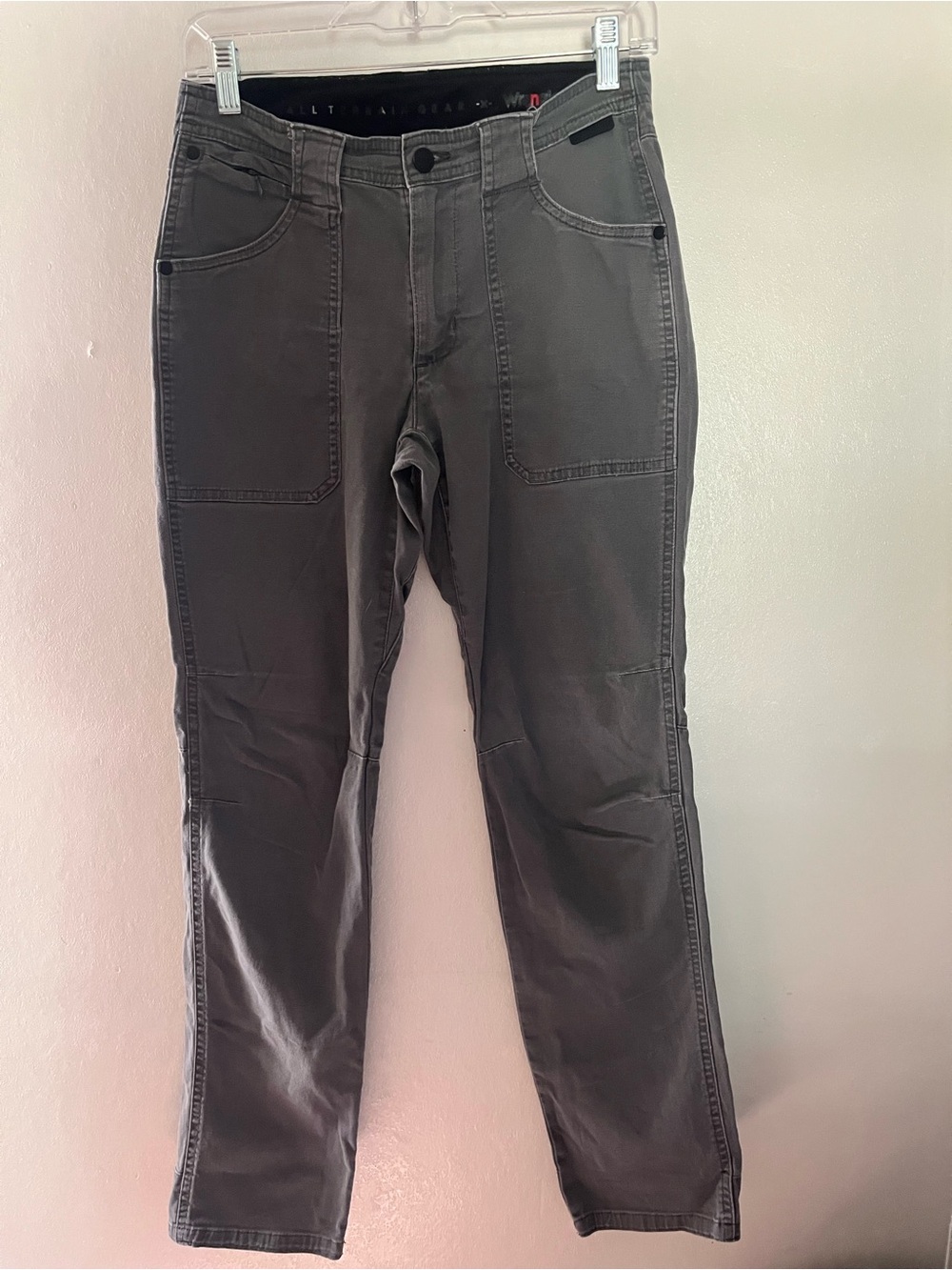 Wrangler Women's Straight-Leg Pants in Charcoal Gray